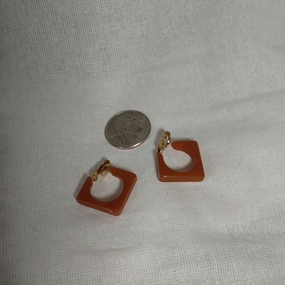 Jewelry Vintage Bakelite Square Clip On Earrings Poshmark